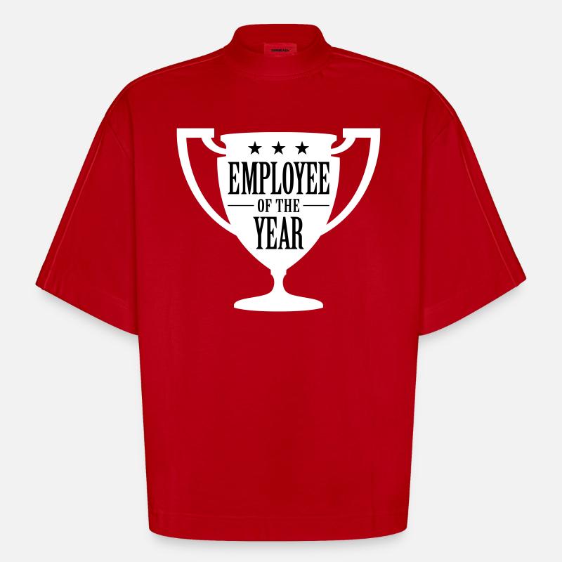 Mitarbeiter des Jahres! - Heavyweight Oversized Organic Boxy T-Shirt Made in EU - Rot