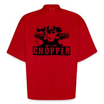 chopper - Heavyweight Oversized Organic Boxy T-Shirt Made in EU - red - Front