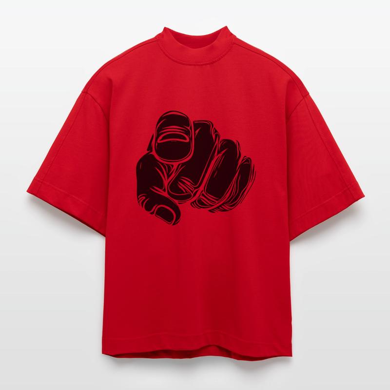 Index avec la main de Vector T-shirt bio épais oversize Boxy fabriqué en UE