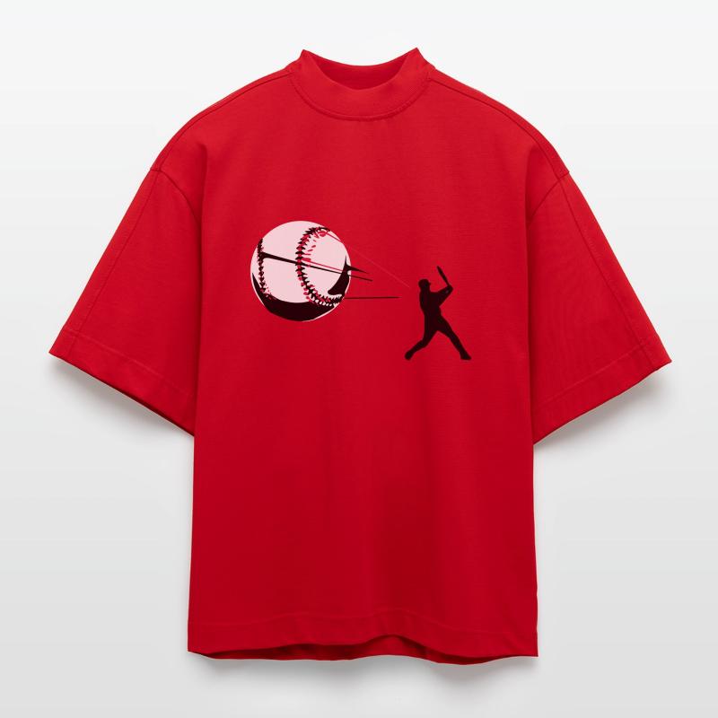 base-ball T-shirt bio épais oversize Boxy fabriqué en UE