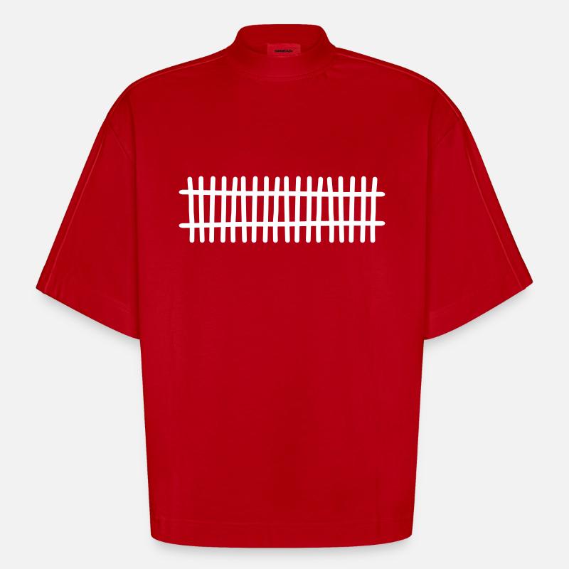 Zaun - Heavyweight Oversized Organic Boxy T-Shirt Made in EU - Rot