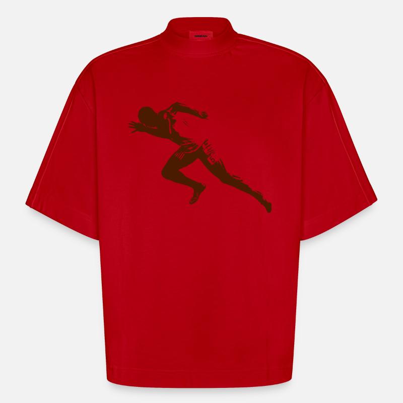 sprint - Heavyweight Oversized Organic Boxy T-Shirt Made in EU - Rot