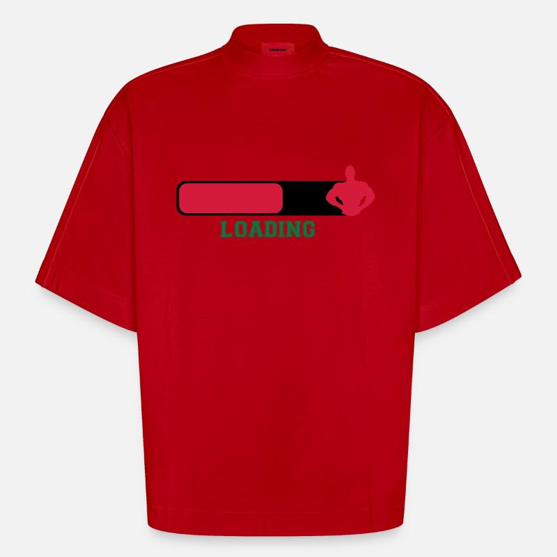 Loading - T-shirt bio épais oversize Boxy fabriqué en UE - rouge