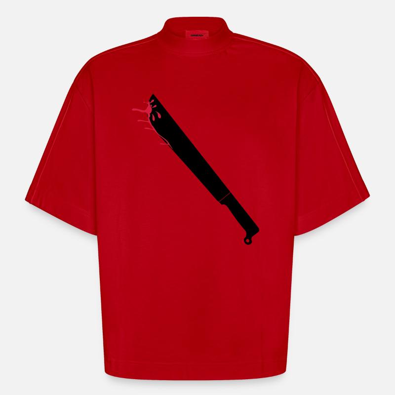 Machette - T-shirt bio épais oversize Boxy fabriqué en UE - rouge
