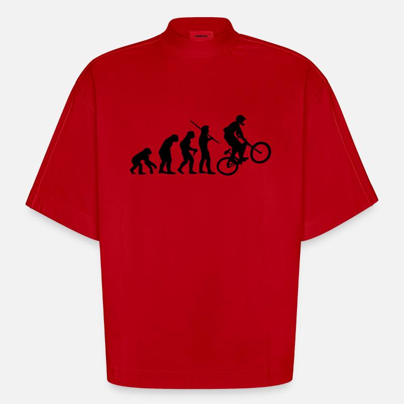 Evolution VTT - T-shirt bio épais oversize Boxy fabriqué en UE - rouge
