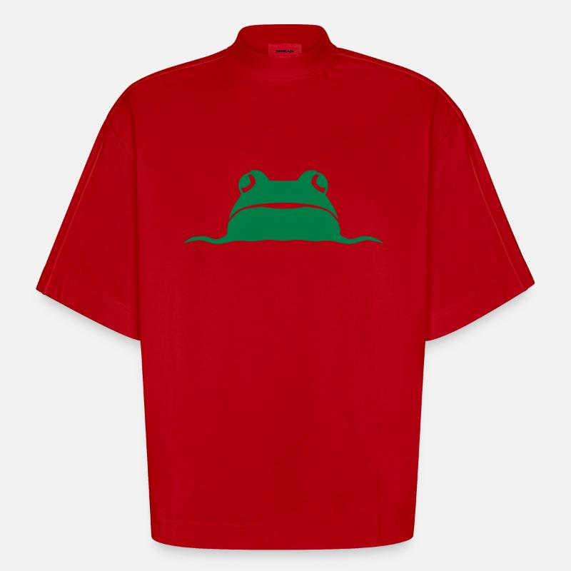 Frosch - Heavyweight Oversized Organic Boxy T-Shirt Made in EU - Rot