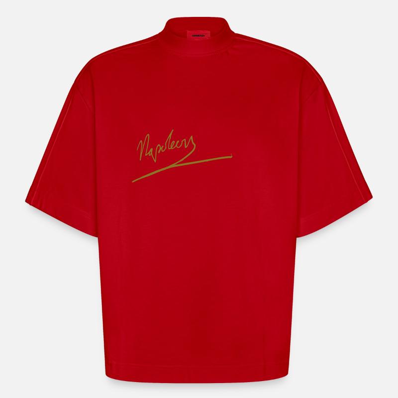 Napoleon - T-shirt bio épais oversize Boxy fabriqué en UE - rouge
