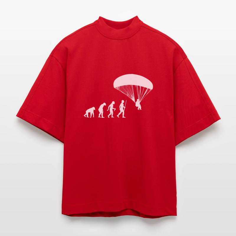 Paragliding Evolution Heavyweight Oversized Organic Boxy T-Shirt Made in EU