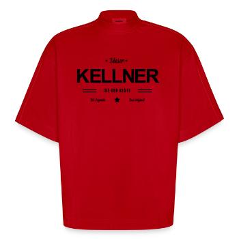 Bester Kellner - Heavyweight Oversized Organic Boxy T-Shirt Made in EU - Rot - Vorne