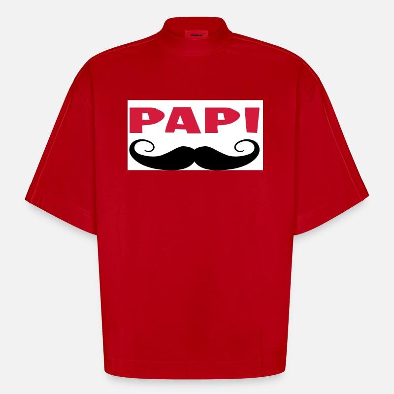 PAPI - T-shirt bio épais oversize Boxy fabriqué en UE - rouge