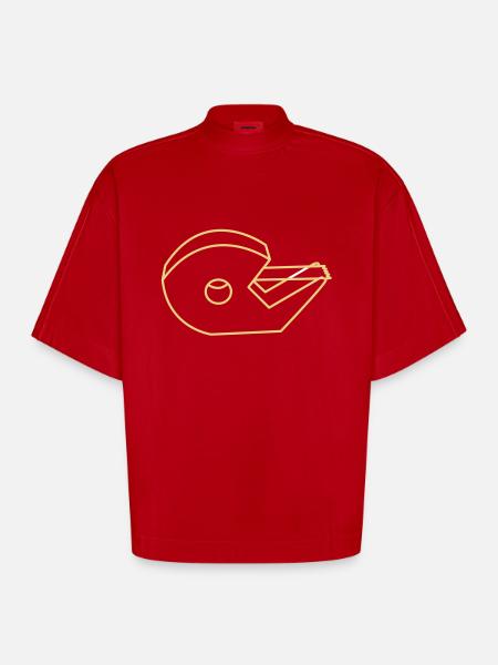 tesa - Heavyweight Oversized Organic Boxy T-Shirt Made in EU - Rot