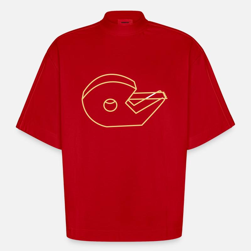 tesa - Heavyweight Oversized Organic Boxy T-Shirt Made in EU - Rot