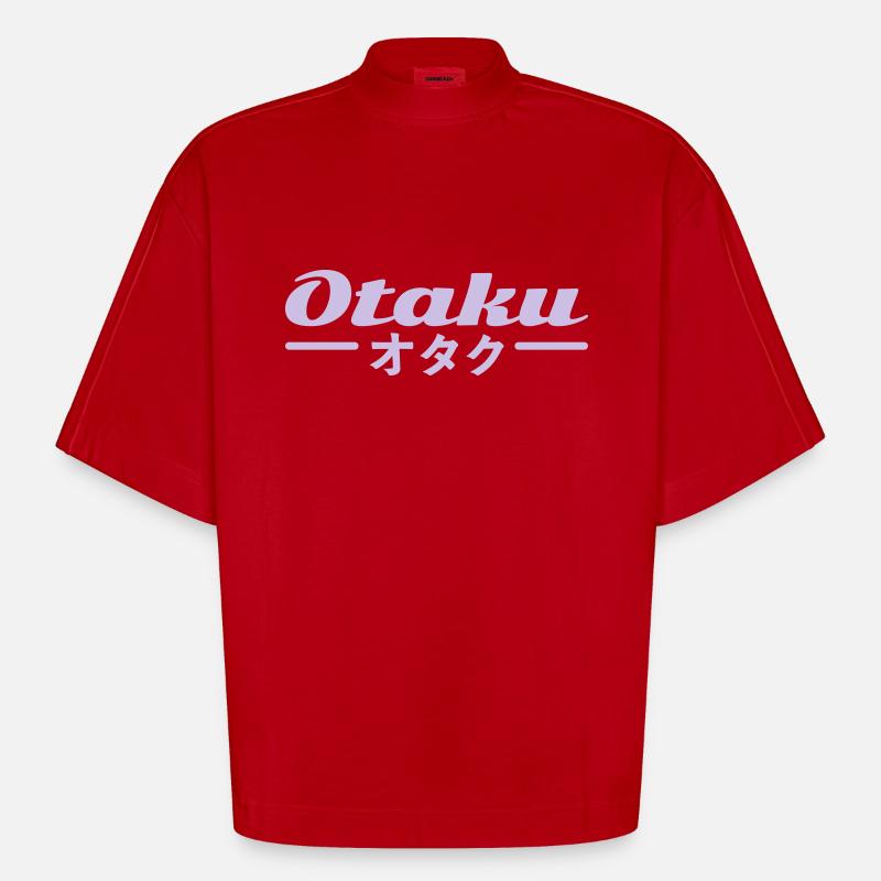 Otaku - Heavyweight Oversized Organic Boxy T-Shirt Made in EU - red