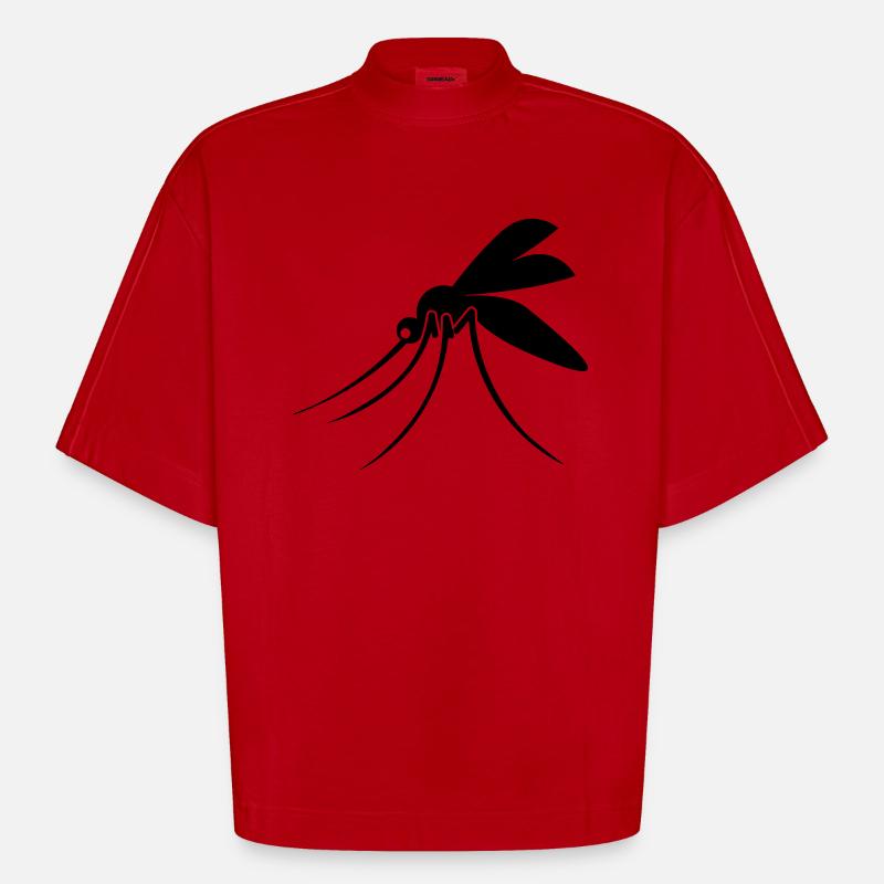 Mücke - Heavyweight Oversized Organic Boxy T-Shirt Made in EU - Rot