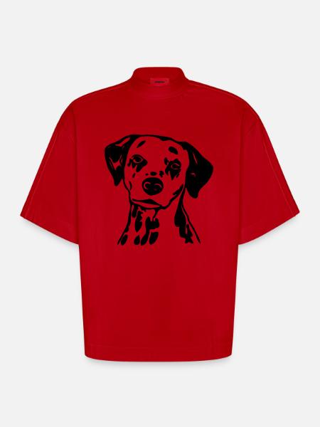 dalmatiner_hund - Heavyweight Oversized Organic Boxy T-Shirt Made in EU - red