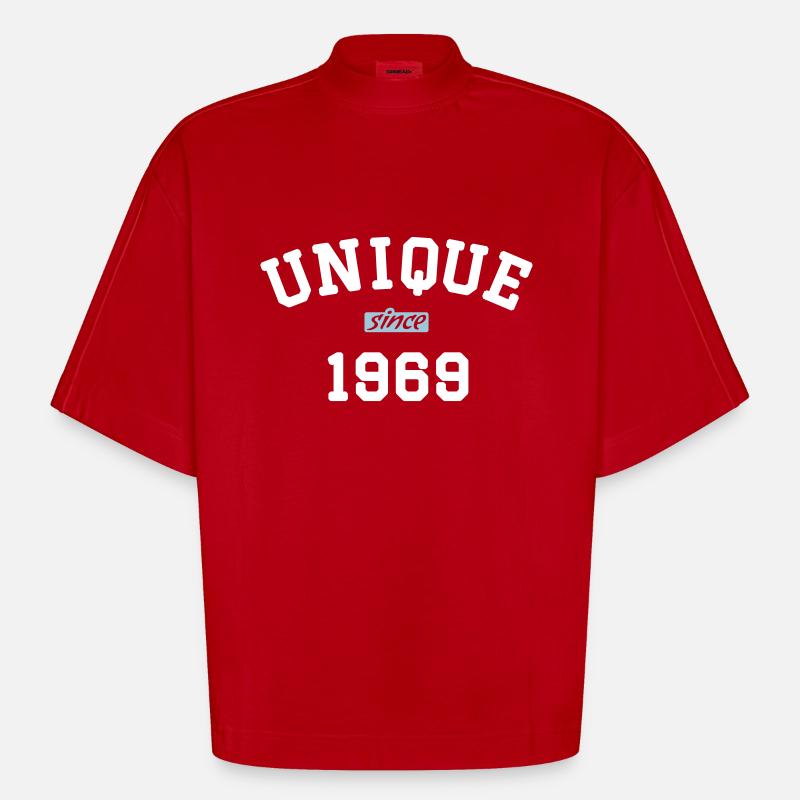 Unique Since 1969 - Heavyweight Oversized Organic Boxy T-Shirt Made in EU - Rot