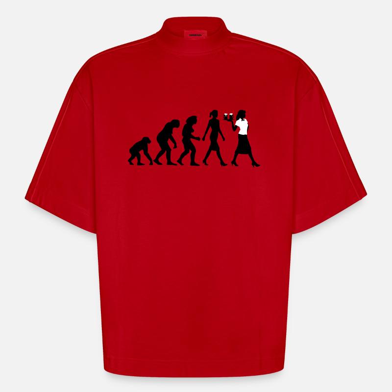 evolution_kellnerin_122013_a_2c - T-shirt bio épais oversize Boxy fabriqué en UE - rouge