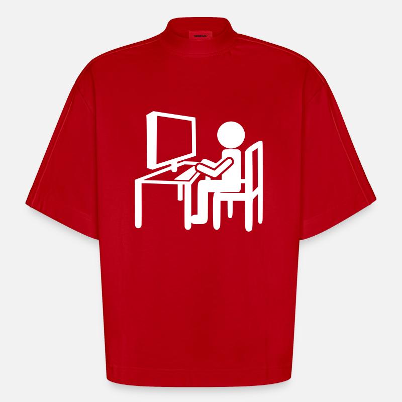 Programmierer - IT - Computer - Heavyweight Oversized Organic Boxy T-Shirt Made in EU - Rot