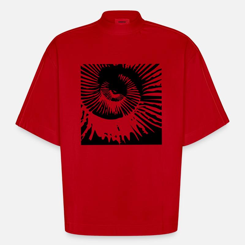 Ammonit - Heavyweight Oversized Organic Boxy T-Shirt Made in EU - Rot