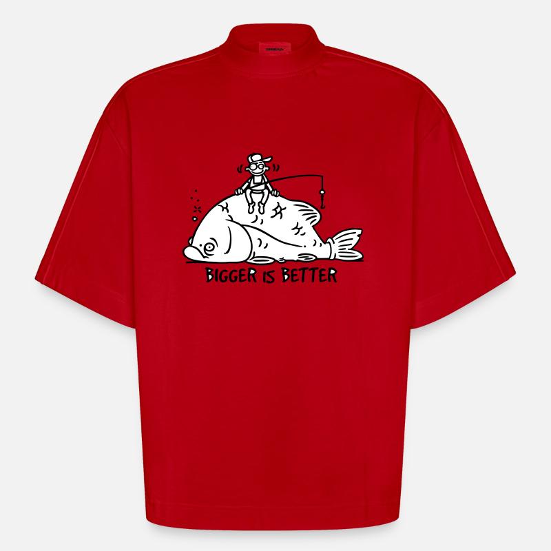 PLUS GRAND EST MEILLEUR - T-shirt bio épais oversize Boxy fabriqué en UE - rouge