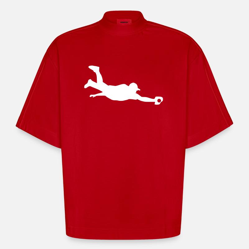 Baseball - Heavyweight Oversized Organic Boxy T-Shirt Made in EU - Rot