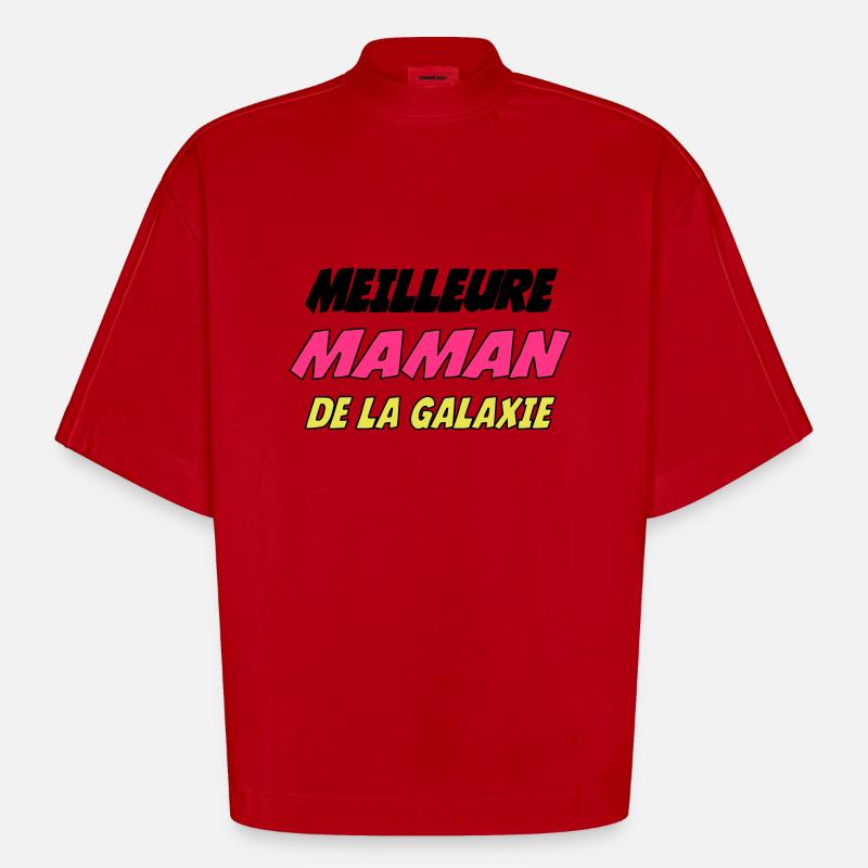 DIE BESTE MUTTER DER GALAXIE - Heavyweight Oversized Organic Boxy T-Shirt Made in EU - Rot
