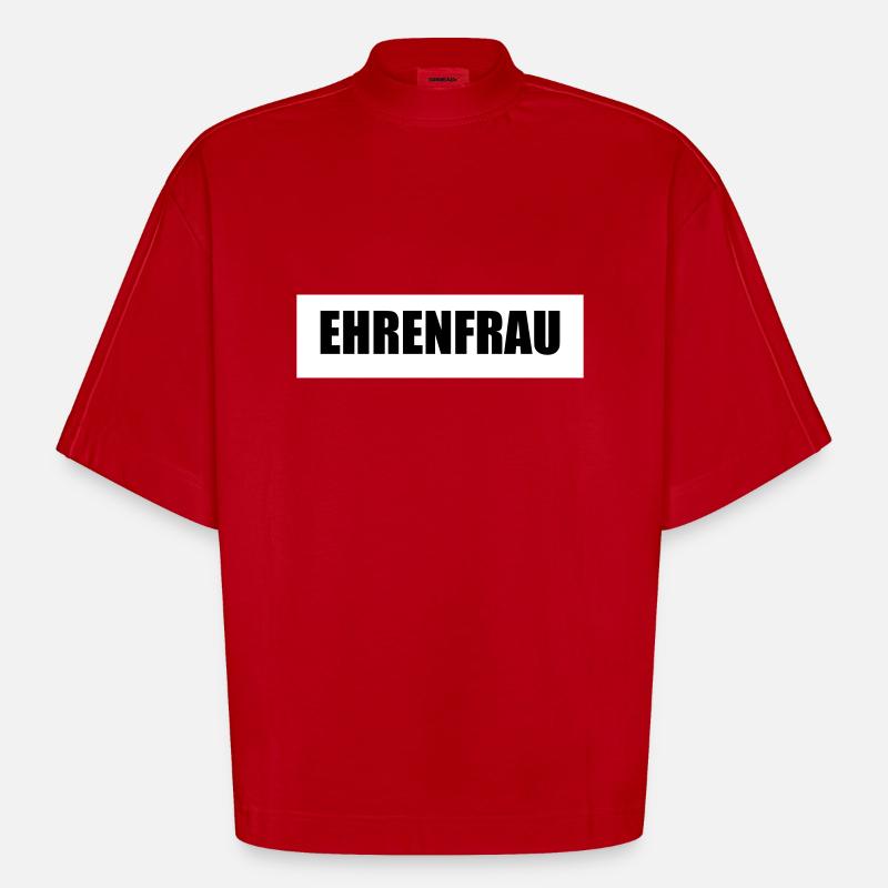 EHRENFRAU - Heavyweight Oversized Organic Boxy T-Shirt Made in EU - Rot