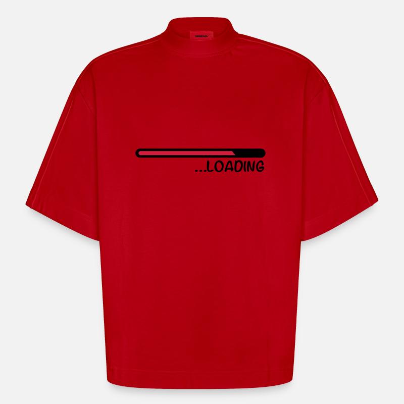 loading_cc2 - T-shirt bio épais oversize Boxy fabriqué en UE - rouge