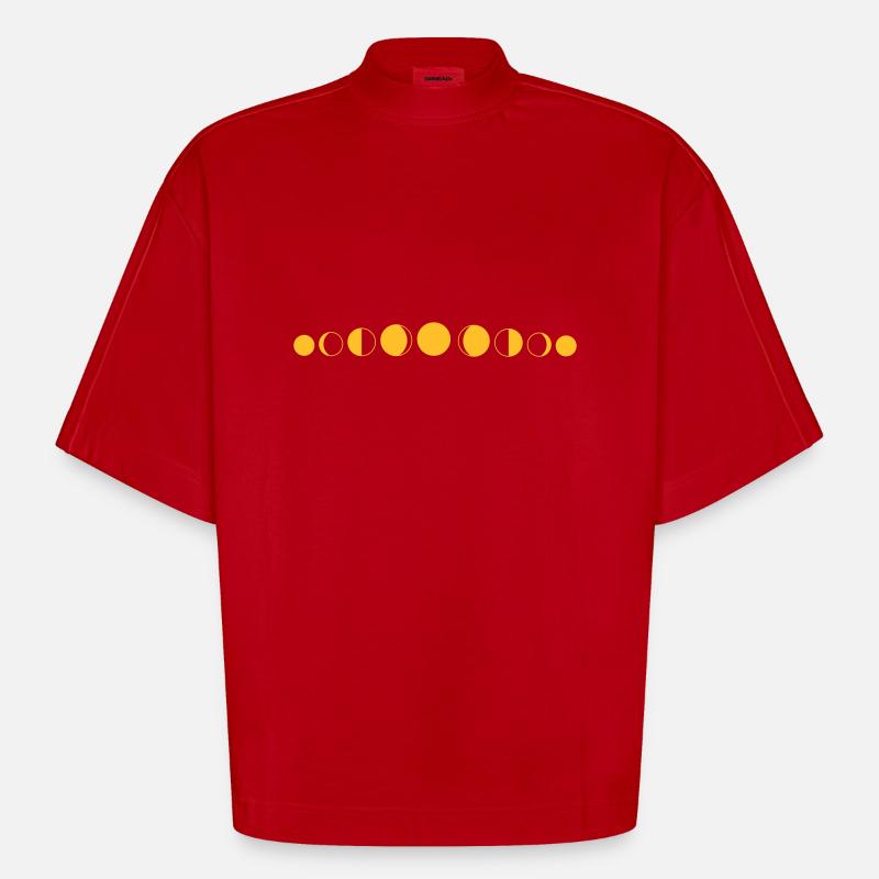 Mondphase - Heavyweight Oversized Organic Boxy T-Shirt Made in EU - Rot