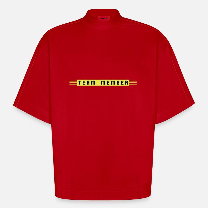 Équipier - T-shirt bio épais oversize Boxy fabriqué en UE - rouge