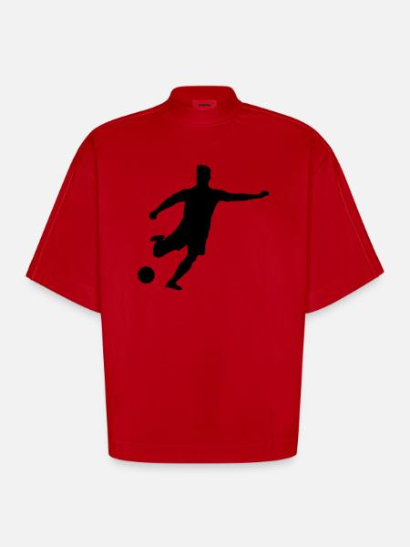 fussballer__f1 - Heavyweight Oversized Organic Boxy T-Shirt Made in EU - red
