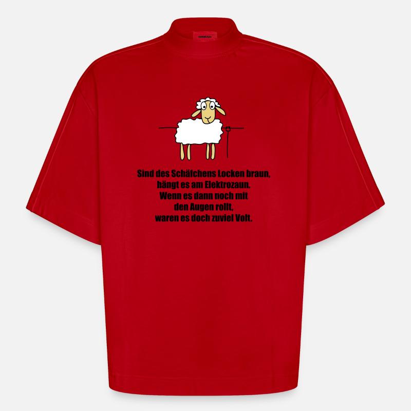 schaefchen - Heavyweight Oversized Organic Boxy T-Shirt Made in EU - Rot