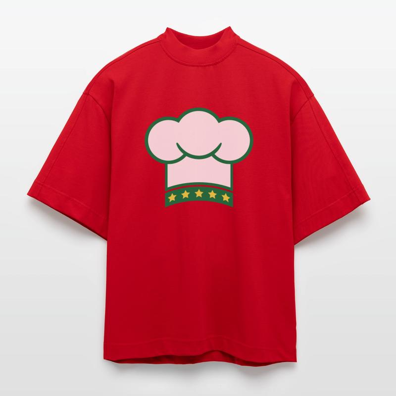 Chapeau de chef 5 étoiles Kitchen Master Chef Cool T-shirt bio épais oversize Boxy fabriqué en UE