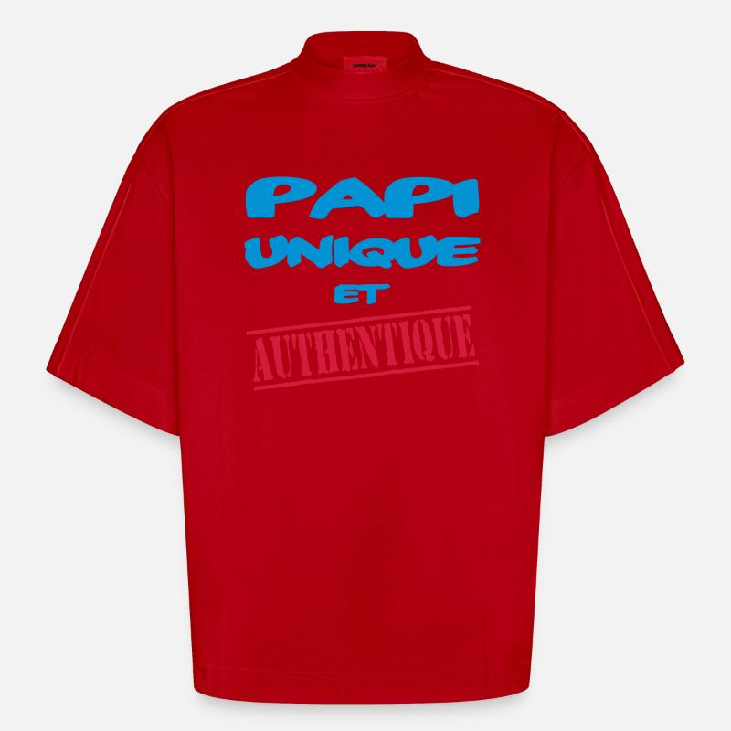 EINZIGARTIGER UND AUTHENTISCHER OPA - Heavyweight Oversized Organic Boxy T-Shirt Made in EU - Rot