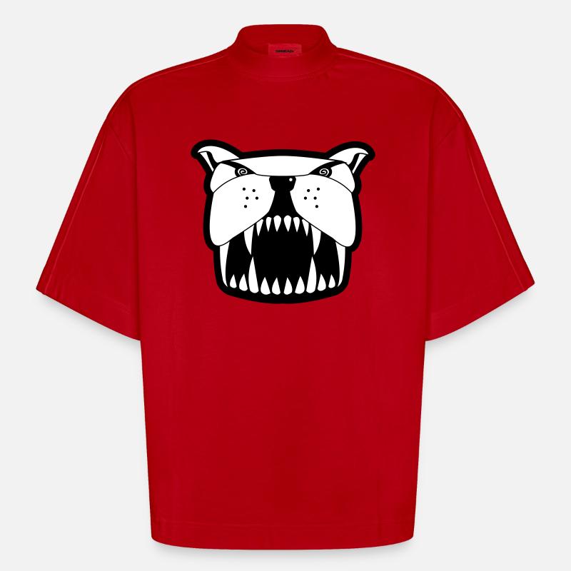 Mutt sw - T-shirt bio épais oversize Boxy fabriqué en UE - rouge