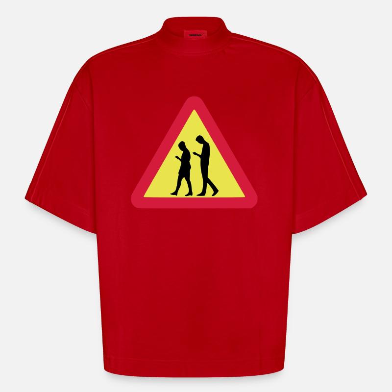 Smombie - Heavyweight Oversized Organic Boxy T-Shirt Made in EU - Rot