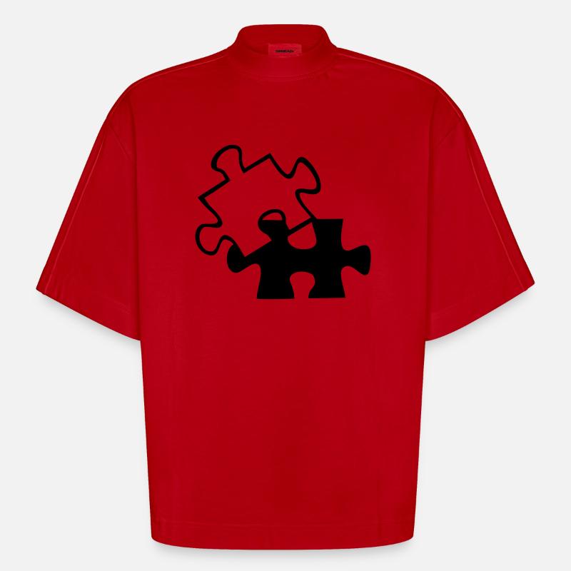 Wrong Part einfarbig - Heavyweight Oversized Organic Boxy T-Shirt Made in EU - Rot