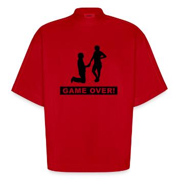 bachelor bachelorette - Heavyweight Oversized Organic Boxy T-Shirt Made in EU - Rot - Vorne