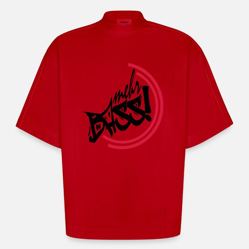 plus basse - T-shirt bio épais oversize Boxy fabriqué en UE - rouge