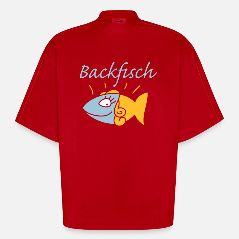 Backfisch - Heavyweight Oversized Organic Boxy T-Shirt Made in EU - Rot