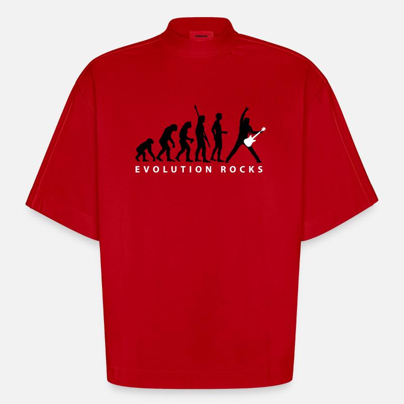 evolution_guitar_112013_c_2c - Heavyweight Oversized Organic Boxy T-Shirt Made in EU - Rot