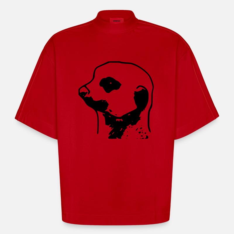 erdmann/erdfrau - Heavyweight Oversized Organic Boxy T-Shirt Made in EU - Rot
