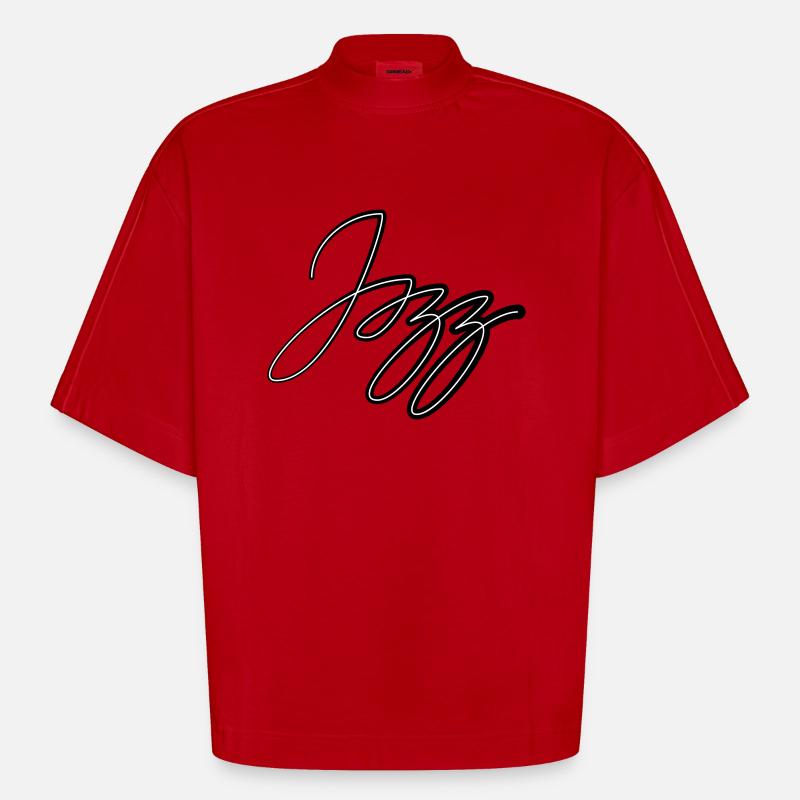 Jazz - Heavyweight Oversized Organic Boxy T-Shirt Made in EU - Rot