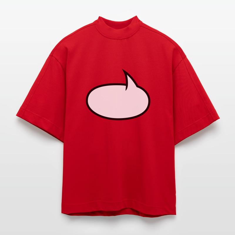 Two-tone comic bubble Heavyweight Oversized Organic Boxy T-Shirt Made in EU