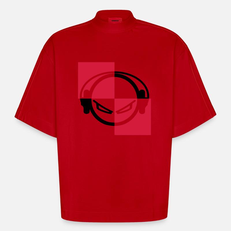 DJ - Camiseta boxy oversize de gran gramaje y ecológica fabricada en la UE - rojo