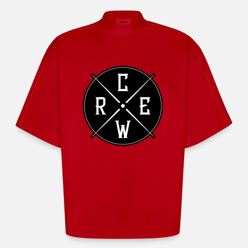 Cercle d’équipage - T-shirt bio épais oversize Boxy fabriqué en UE - rouge