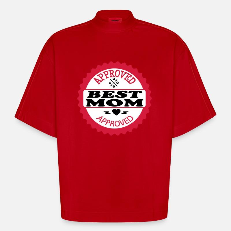 BEWÄHRTE BESTE MUTTER - Heavyweight Oversized Organic Boxy T-Shirt Made in EU - Rot