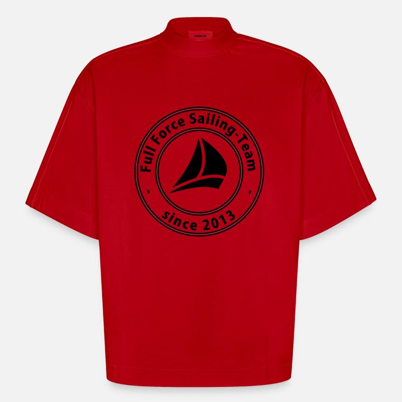 Full Force Sailing neutral - Heavyweight Oversized Organic Boxy T-Shirt Made in EU - Rot