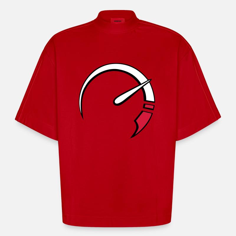 tacho3c - Heavyweight Oversized Organic Boxy T-Shirt Made in EU - Rot