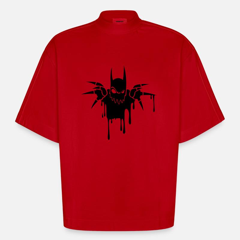 Devil by Won (ABC) - Heavyweight Oversized Organic Boxy T-Shirt Made in EU - red